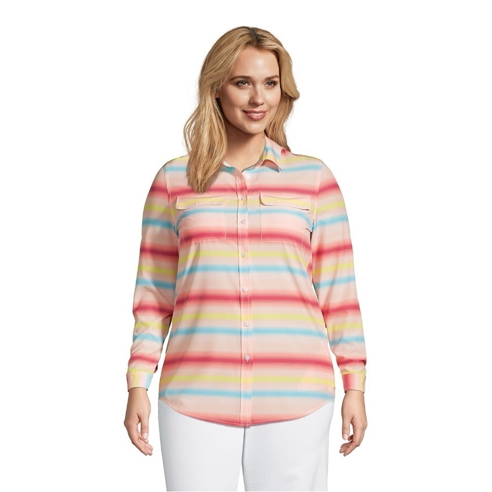 Land's End Ombré Stripe 365 Tunic Top